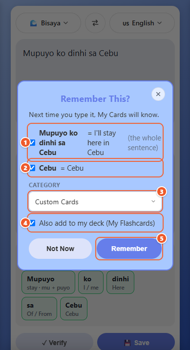 Save, and it remembers